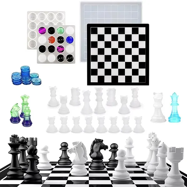 Tabla y fichas de ajedrez