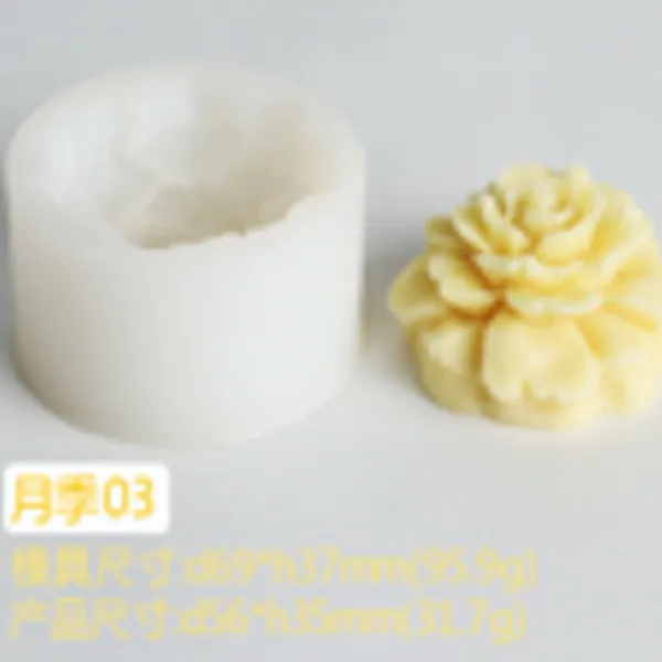 Molde de vela rosas suave L