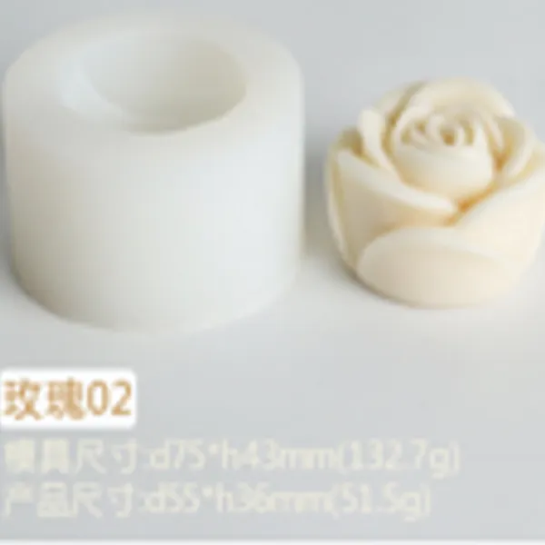 Molde de vela rosas suave E