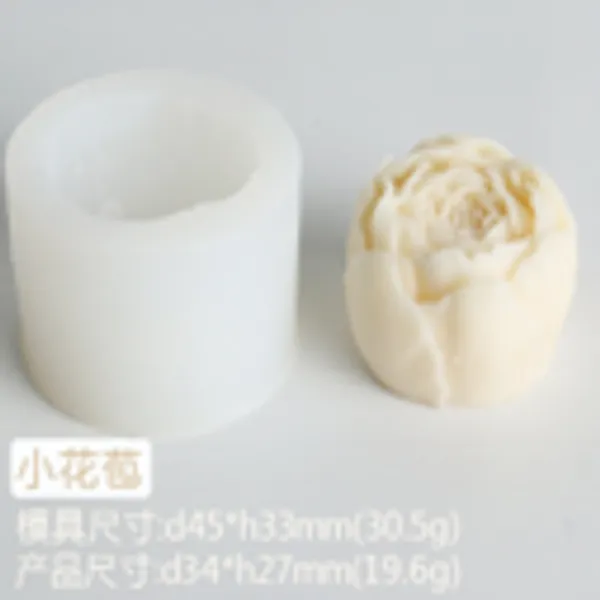 Molde de vela rosas suave A