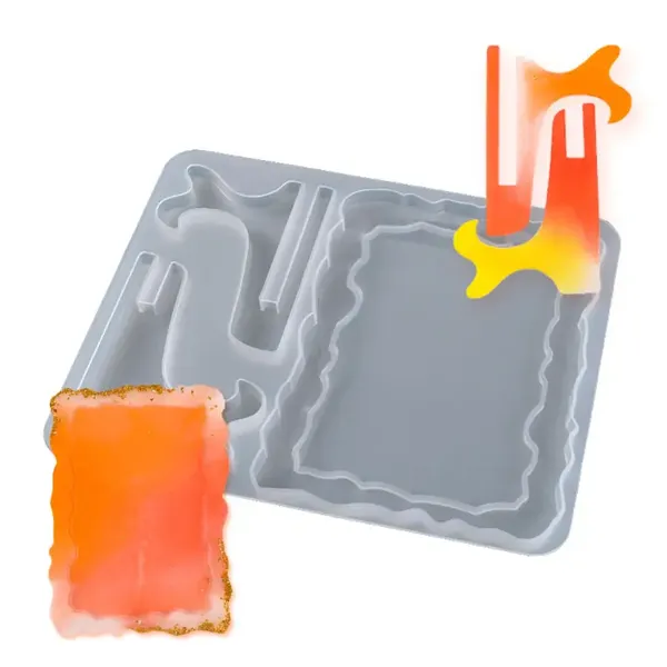 Molde de silicon portarettrato rectangular