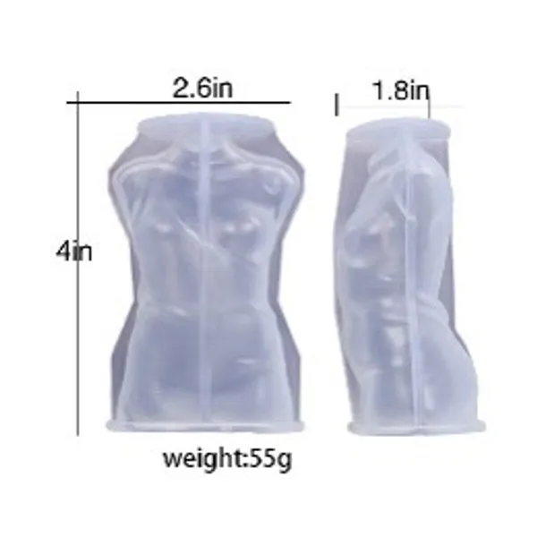 Molde de vela torso de mujer