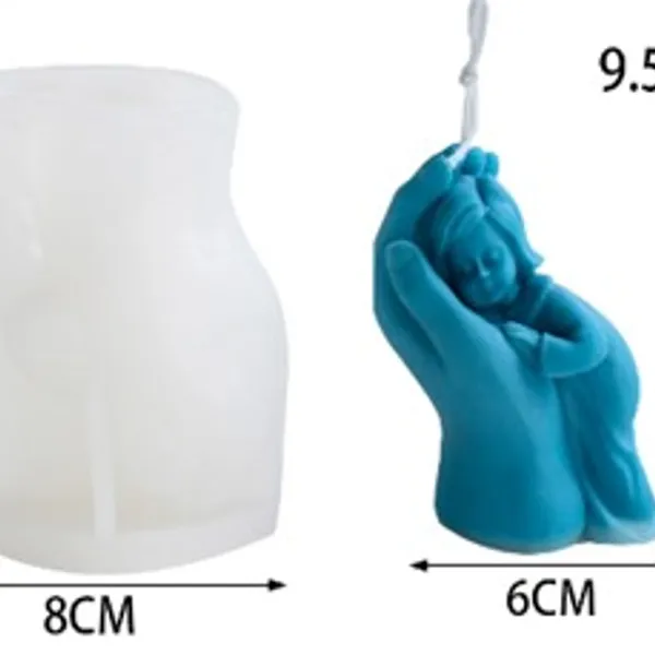 Molde niño en mano bautizo 756