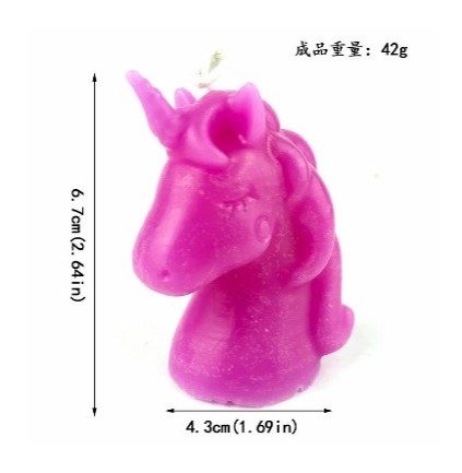 cabeza de unicornio vela