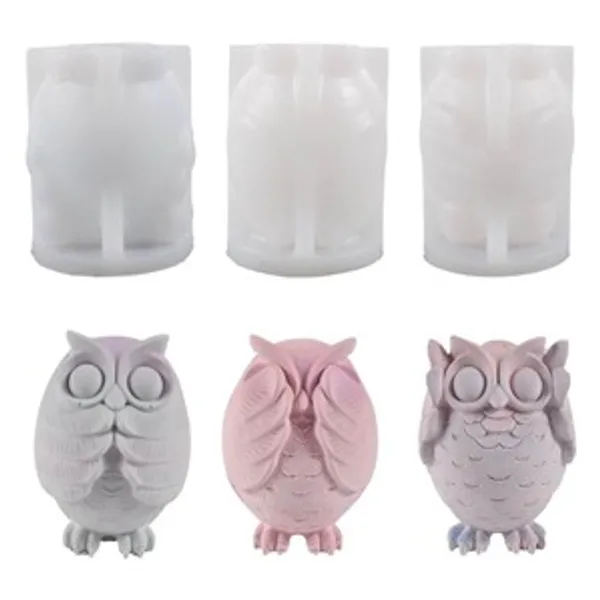 Moldes de velas de búho  (juego de 3) unidades)
