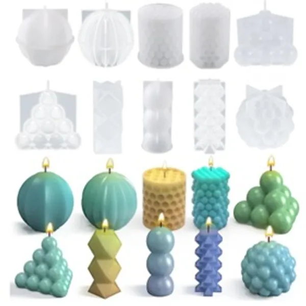 Moldes de velas geometricas (juego de 10)