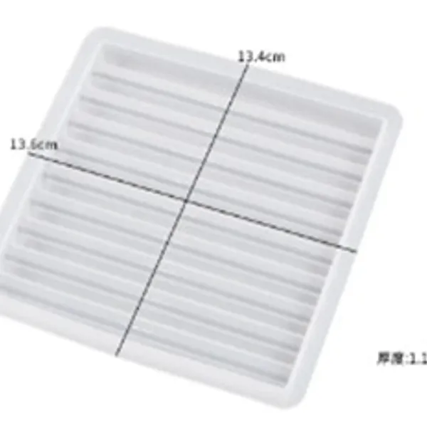 Moldede posavasos de yeso curvo ondulado 2