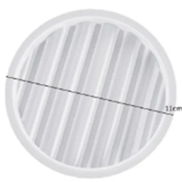 Moldede posavasos de yeso curvo ondulado 11