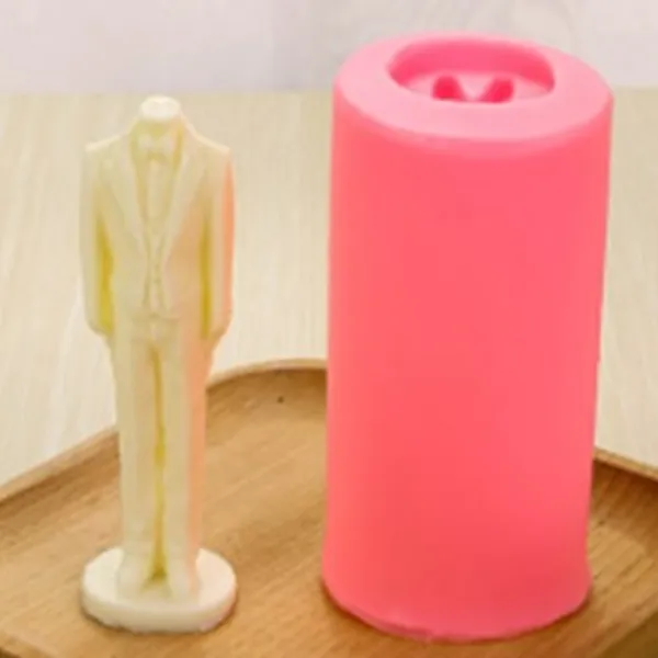Molde para vela traje de novio