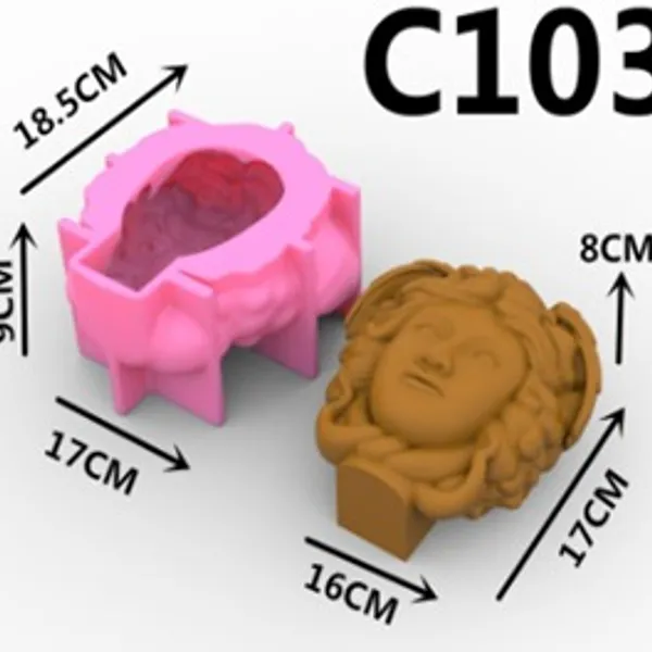 Molde para vela cabeza de Medusa