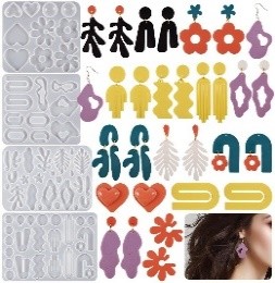 4 piezas pendientes colgantes geométricos