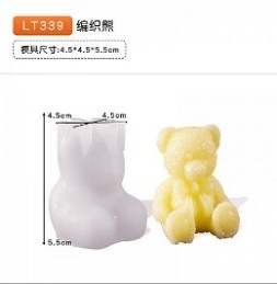 Molde vela de osito trenzado