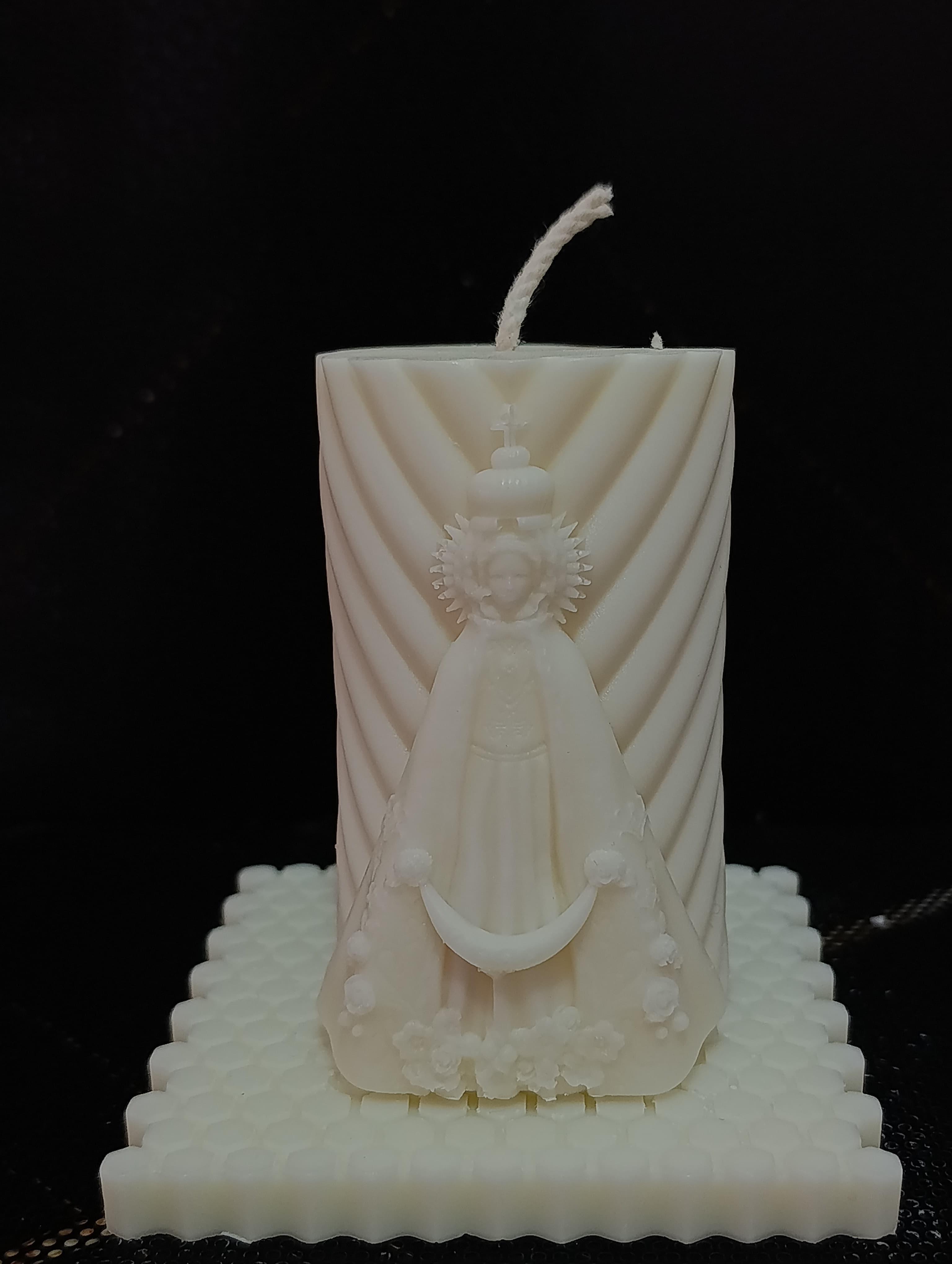 VELA VIRGEN CILINDRO 3