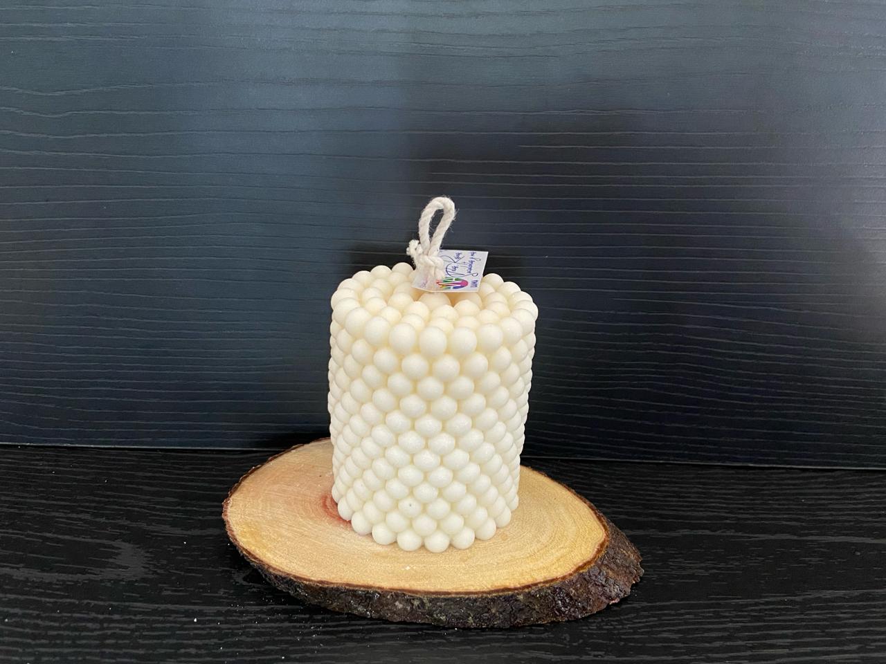 VELA REDONDA GRANDE CON BOLITAS  74