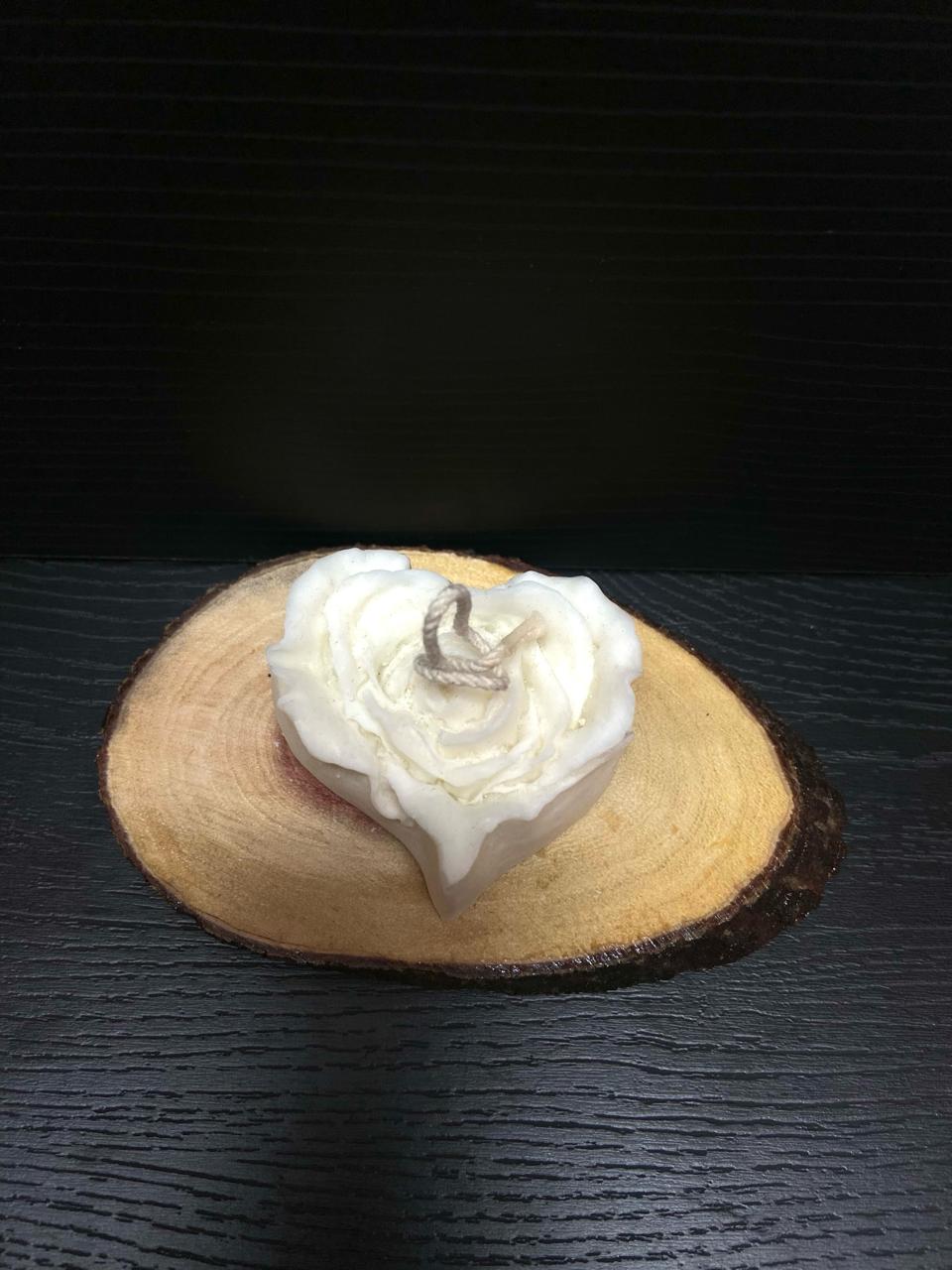 VELA ROSA EN CORAZON 81