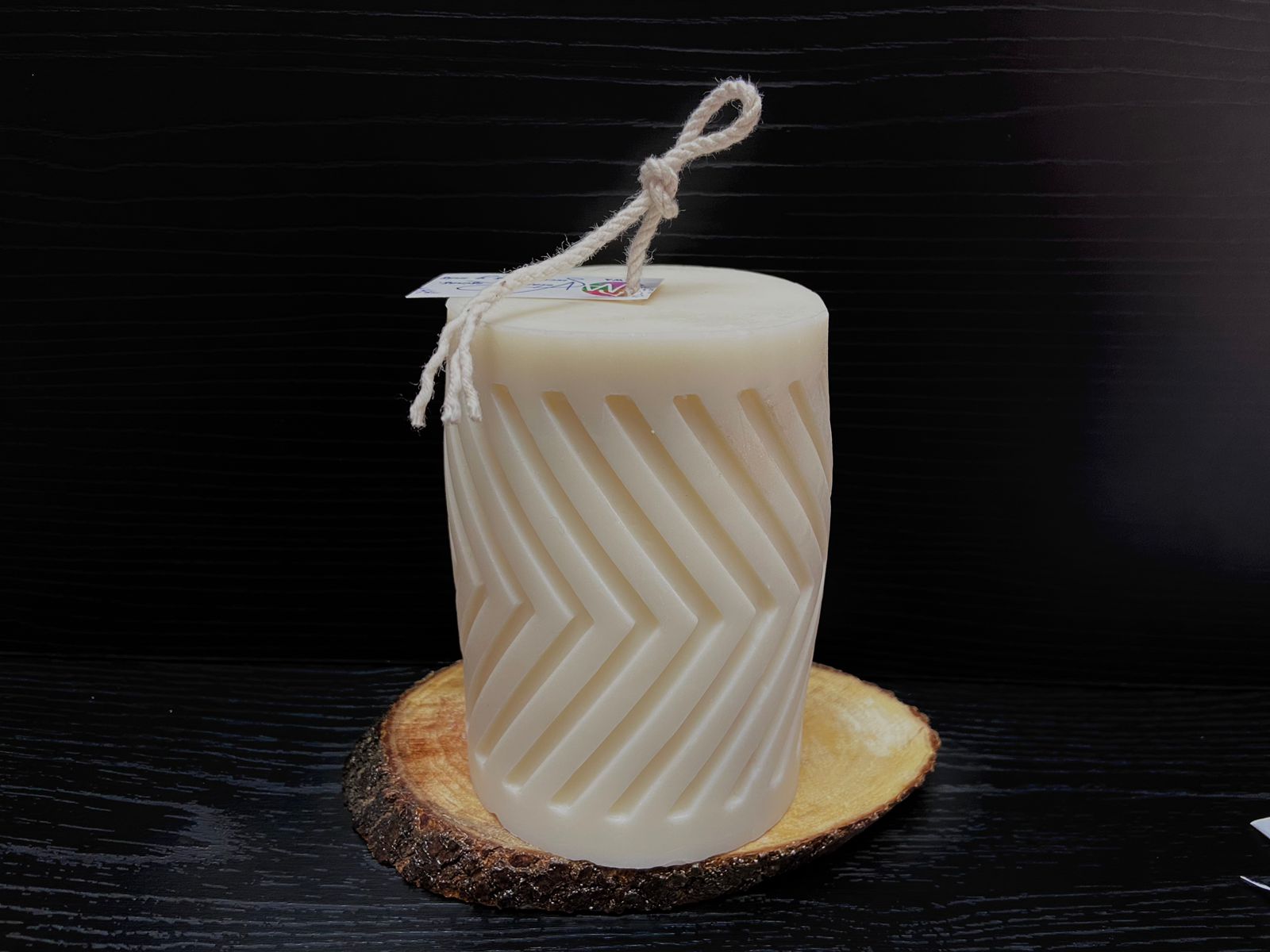 VELA CILINDRO LINEAS GRANDE