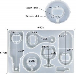 Kit de moldes de resina para abridor de botellas