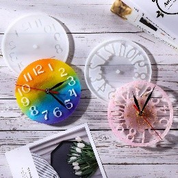 Molde grande de resina para reloj, 4 piezas grandes