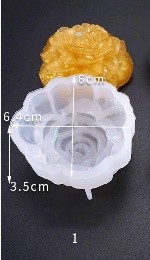 Molde de resina de silicona  rosa 3D F