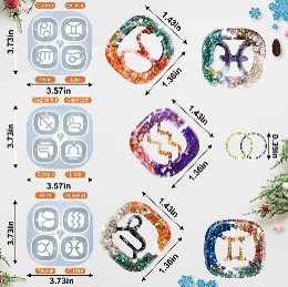 Moldes de colgantes 12 constelaciones