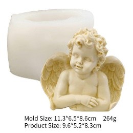 Molde  Ángel manos cruzadas