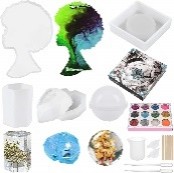 Kit molde cabeza de mujer, corazones, encapsulados.