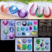 kit de moldes aretes incluye ganchos y accesorios