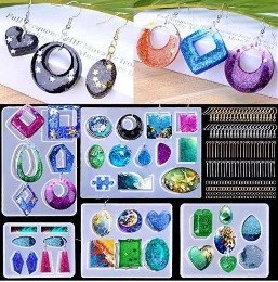 kit molde de resina de silicon para aretes