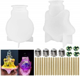 Kit 2 lámparas, 4 mechas y 20 palos artesanales