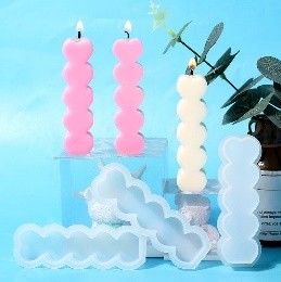 Molde de vela con forma de 5 corazones