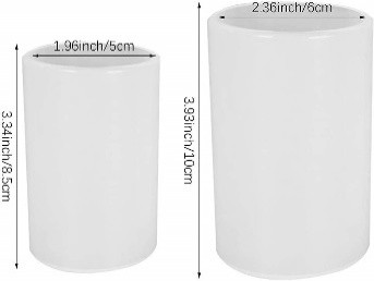 Moldes de silicona epoxi para velas cilindro grande y pequeño 2 piezas