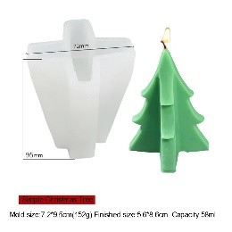 Molde vela navideña en cruz mediano