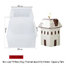 Molde vela casa de navidad