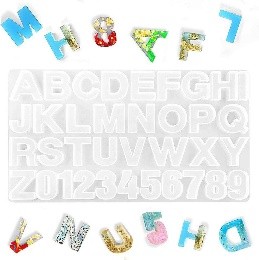 Moldes abecedario llaveros normal y espejo