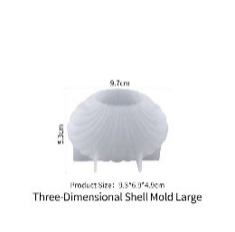 Molde vela concha grande