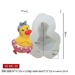 Molde de silicona patita con lazo