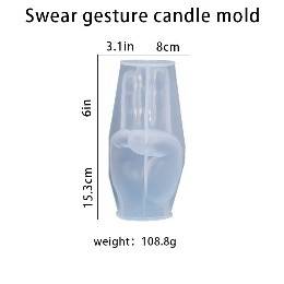 Molde de silicona mano con tres dedos estirados