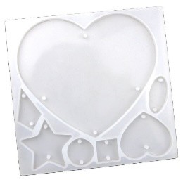 Molde de silicona corazon, estrella, varios diseños para aretes o atrapa sueño