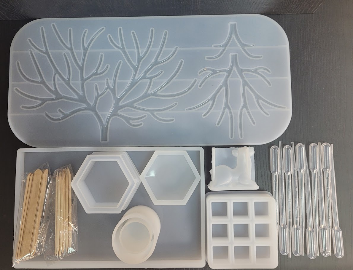 Molde de silicona para joyería y soporte de arbol