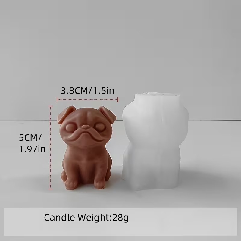 MOLDE PERRO BULLDOG SENTADO