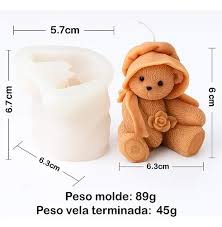 MOLDE OSITO SENTADO CON SOMBRERO