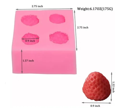 MOLDE DE 4 FRUTILLAS