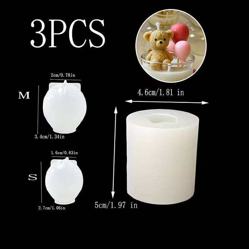 MOLDE OSITO Y 2 GLOBOS