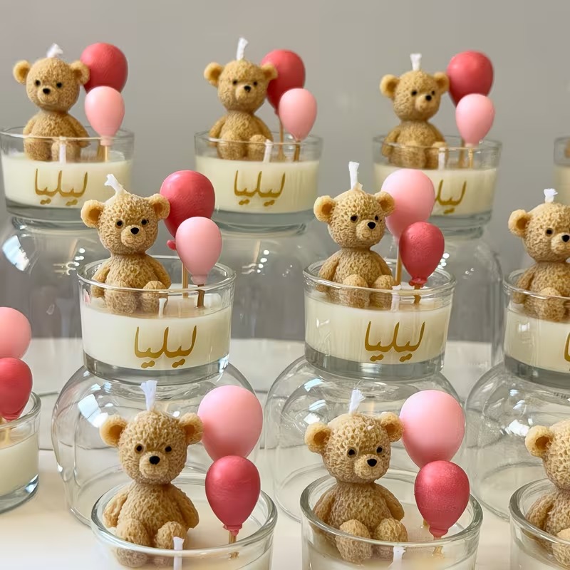 MOLDE OSITO Y 2 GLOBOS miniatura 3