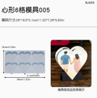 Molde de posavasos corazones