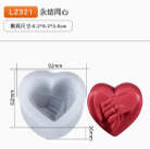 Molde de corazón manos entrelazadas