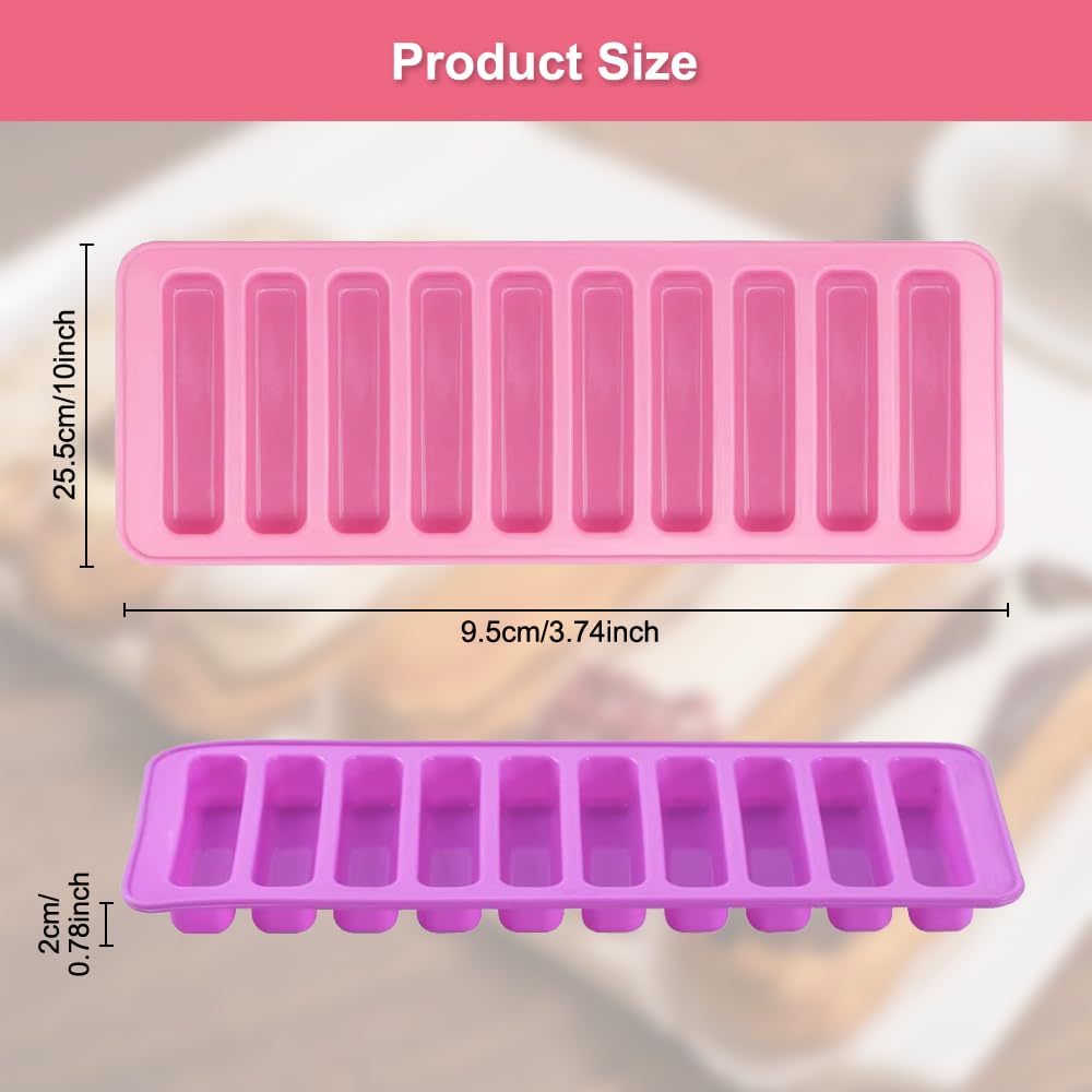 Moldes rectangulares y largos para hacer velas,