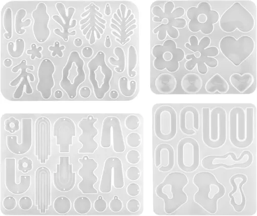 4 Moldes de aretes miniatura 2