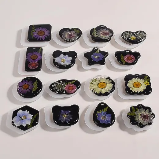 16 Moldes de llaveros diferentes formas miniatura 3
