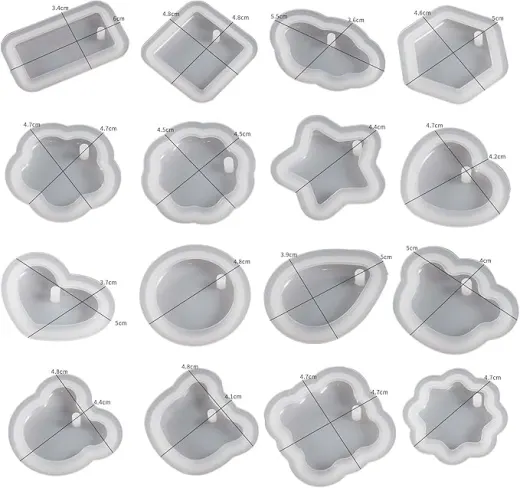 16 Moldes de llaveros diferentes formas miniatura 6